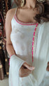 Spaghetti White Sharara Set