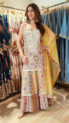 Spaghetti Yellow Jaipuri Sharara Set - view 5