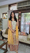 Spaghetti Yellow Jaipuri Sharara Set - view 8