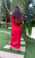 Sultry Red Shirt Gown