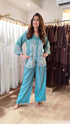 Teal Blue Cutwork Coord Set - view 4