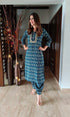 Teal Blue Pathani Set