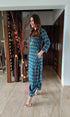 Teal Blue Pathani Set