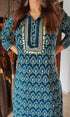 Teal Blue Pathani Set