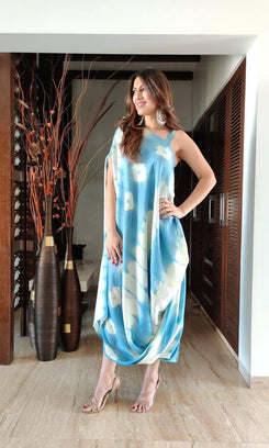 Tie Dye Dhoti Dress and Belt