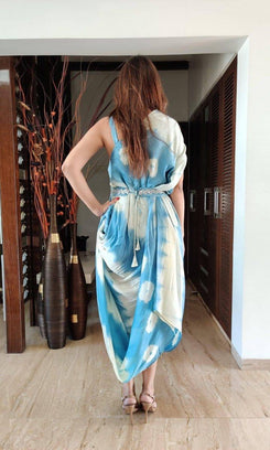 Tie Dye Dhoti Dress and Belt