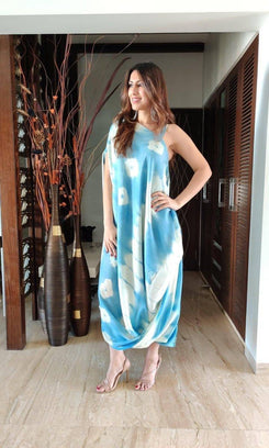 Tie Dye Dhoti Dress and Belt