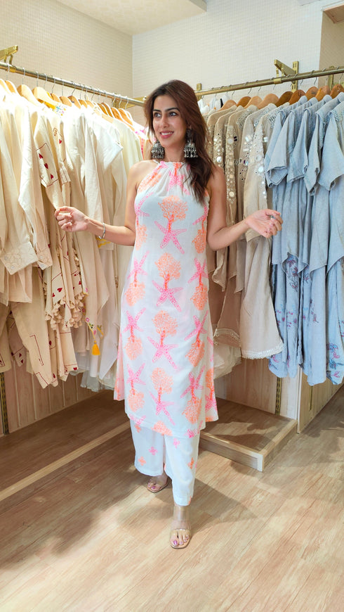 Starfish White Kurta Set