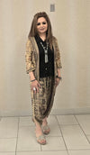 Warli Print Dhoti Set With Shirt And Jacket - view 11