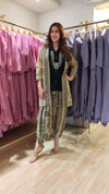 Warli Print Dhoti Set With Shirt And Jacket - view 2