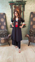 White Black Blazer Kurta Set