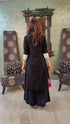 White Black Blazer Kurta Set