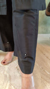 White Black Blazer Kurta Set