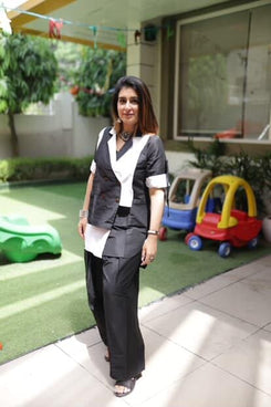 White Black Blazer Set - view 3