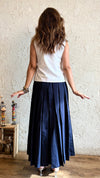 White Blue Blazer Skirt Set - view 10