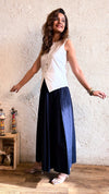 White Blue Blazer Skirt Set - view 6
