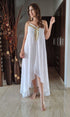 White High Low Spaghetti Dress