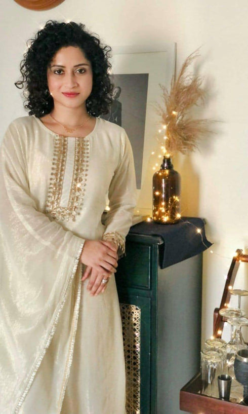 White Kaftan and Pant