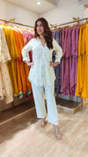 White Sequin Butti Coord Set - view 4