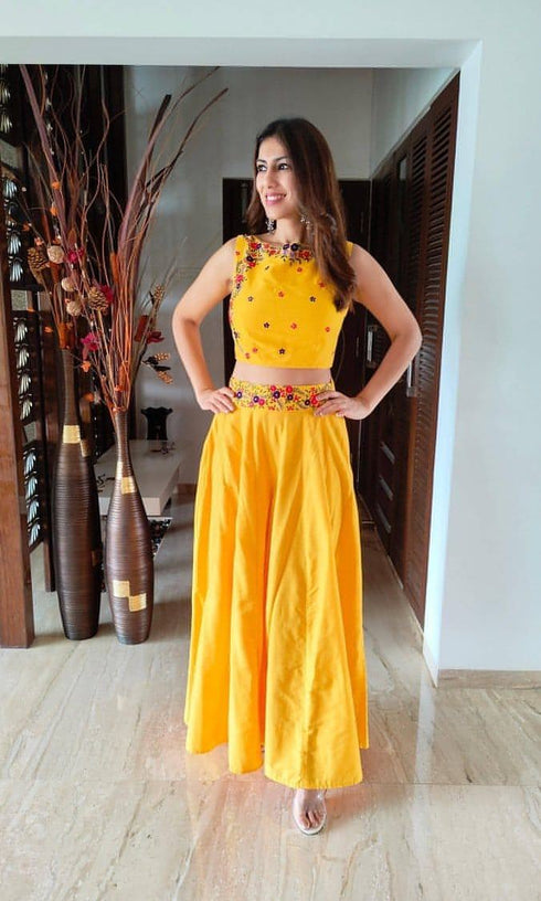 Yellow Coord Set - Sleeve Fabric Provided