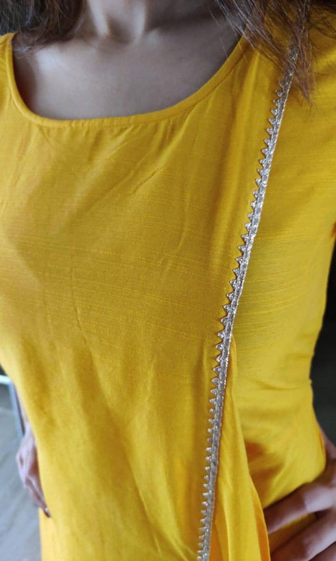 Yellow Drape Dress