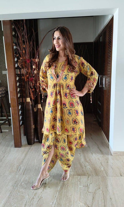 Yellow Dress - Kurta Coord Set