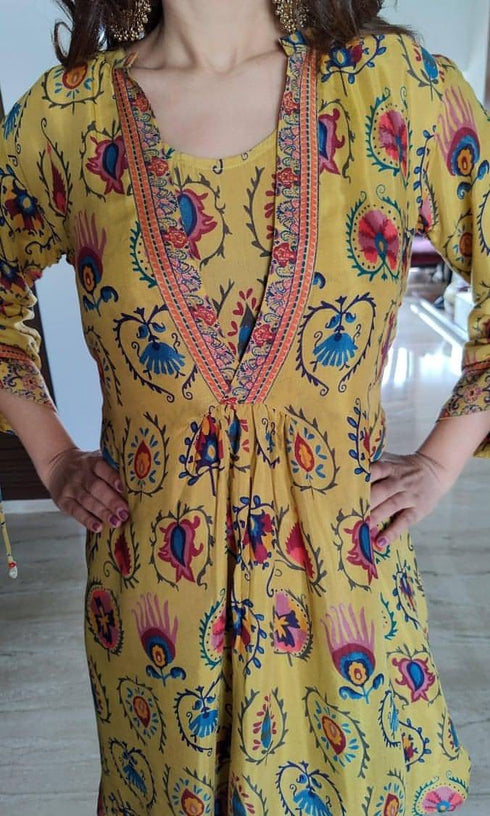 Yellow Dress - Kurta Coord Set