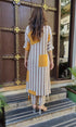 Yellow Grey Stripe Coord Set
