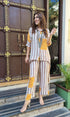 Yellow Grey Stripe Coord Set