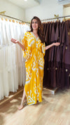 Yellow Ikat Kaftan Dress - view 3