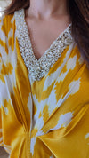 Yellow Ikat Kaftan Dress - view 5
