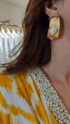 Yellow Ikat Kaftan Dress - view 7