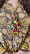 Yellow Tree Motif High Low Midi Dress - view 6