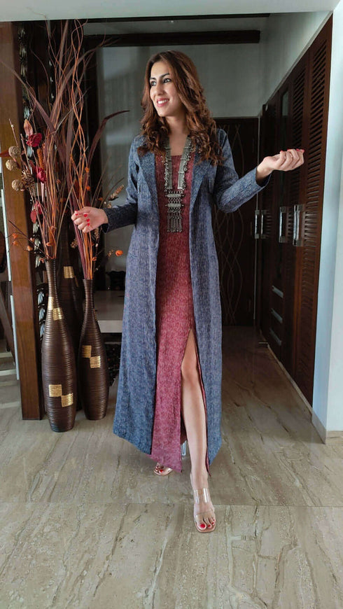 Alia Bhatt (limited edition) Red Blue Coord Set – Label DC