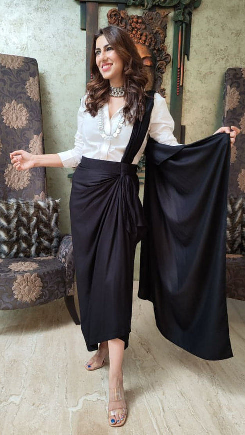Black Drape Skirt - Top Not Included
