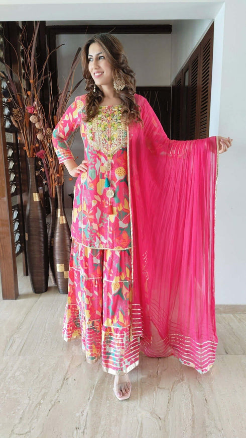 Gulaabi Pink Sharara Set