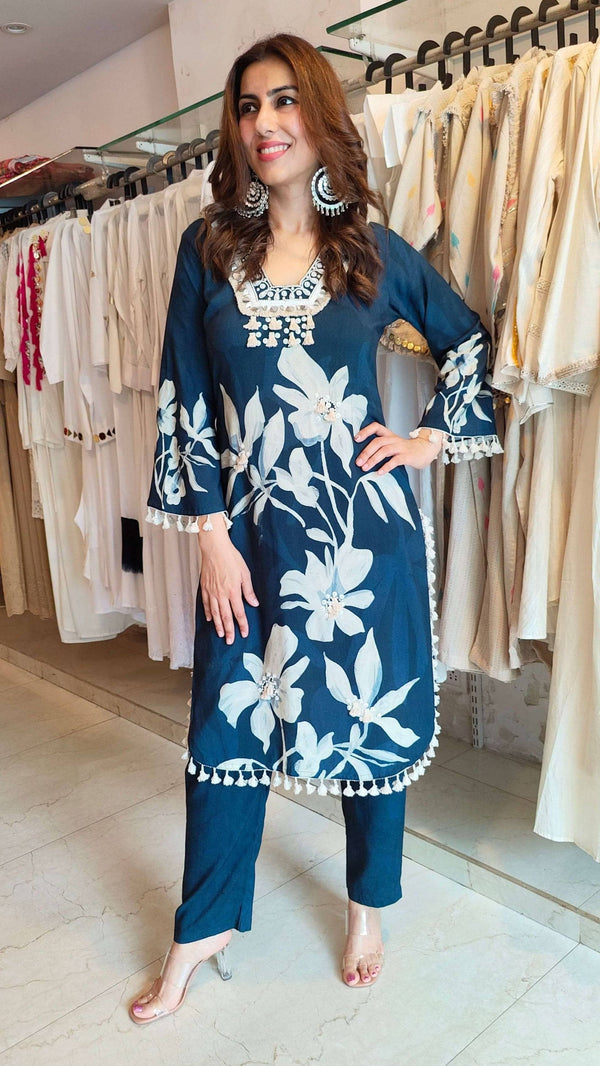 Lily Blue Kurta Coord Set