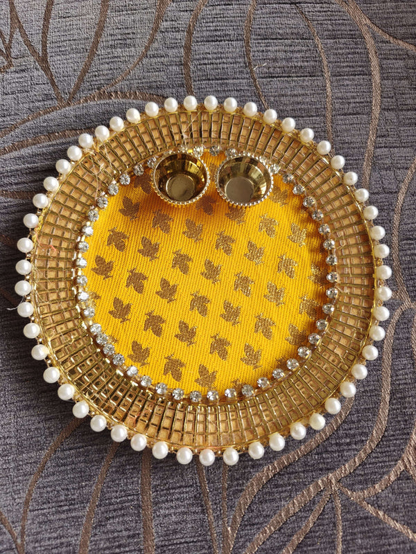 Mustard yellow Pooja Thali - Accessory