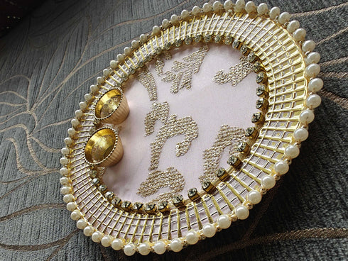 Pastel pink Pooja Thali - Accessory