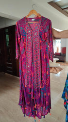 Lush Waves Coord Set (Purple Mashru Silk Coord Set) main image 0