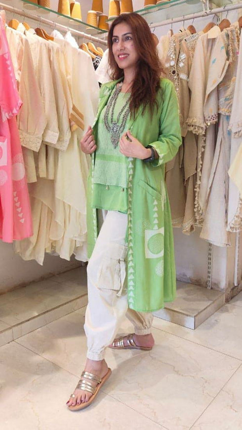 Three Piece Green Cargo Coord Set