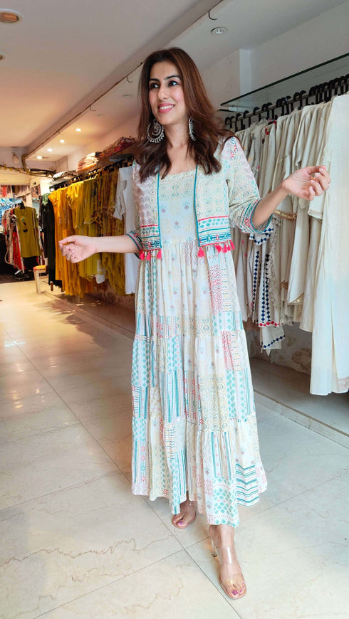 White Dress With Shrug