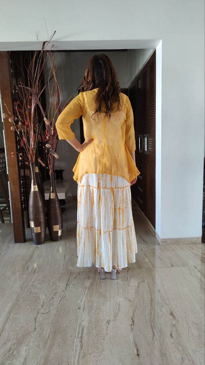 Yellow Dress with Shrug – Label DC