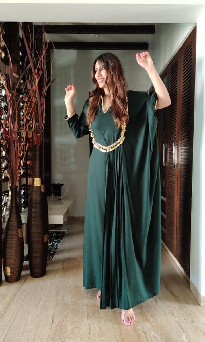 Green Kaftan Gown Label DC Green Kaftan Gown Label DC