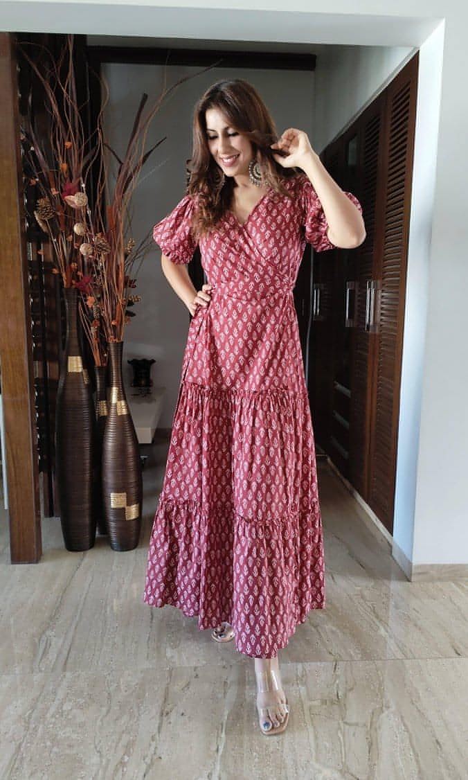 wrap around dress Maroon Wrap Around Dress – Label DC