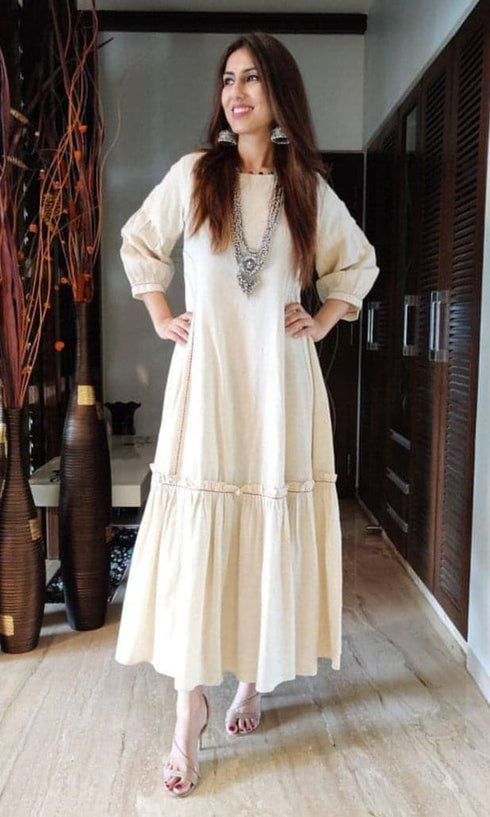 Off White Baggy Dress