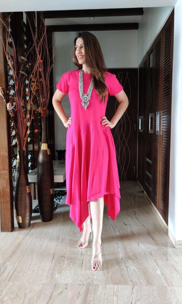 Pink Hi-Low Dress