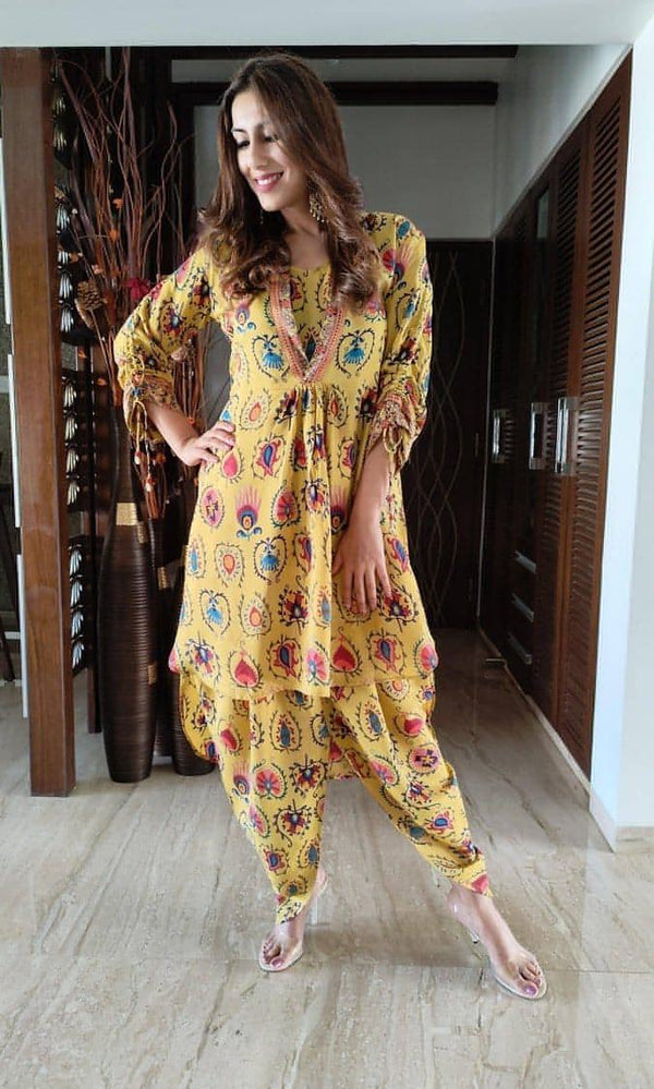 Yellow Dress - Kurta Coord Set